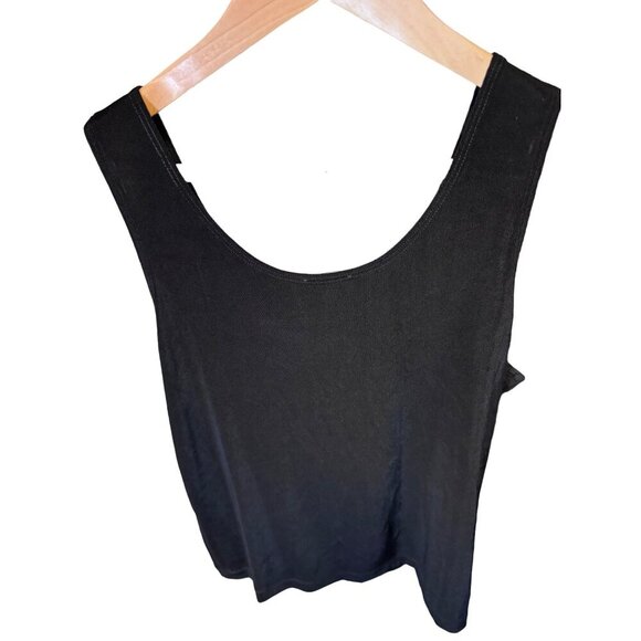 Chico's Travelers Black Scoop Neck Sleeveless Tank Top Sz L - Picture 5 of 8